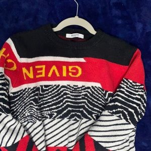 Remade Red zebra stripe sweater small used